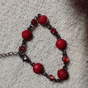 Black and red bracelet